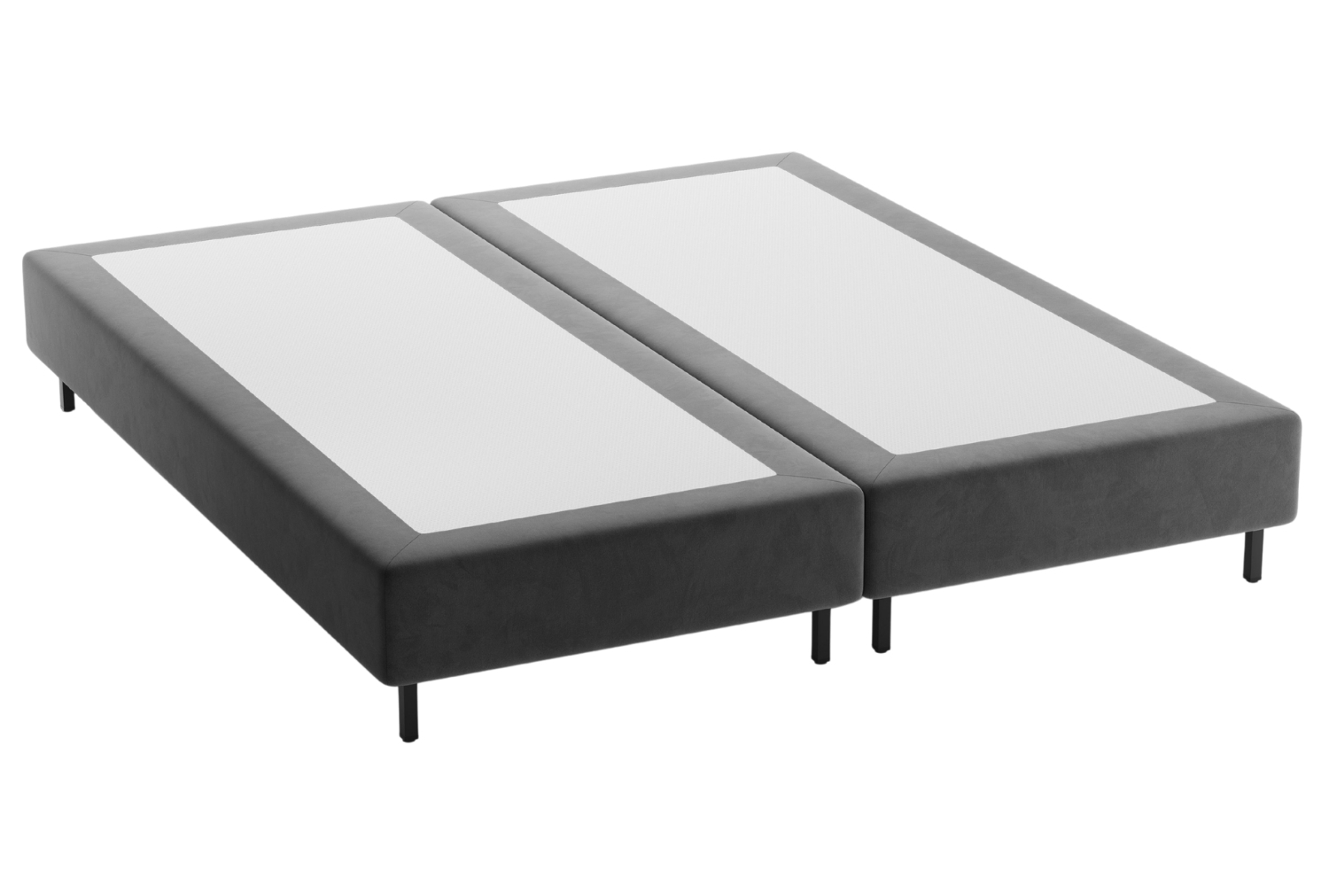 Micadoni Šedá sametová dvoulůžková postel Whale 180 x 200 cm