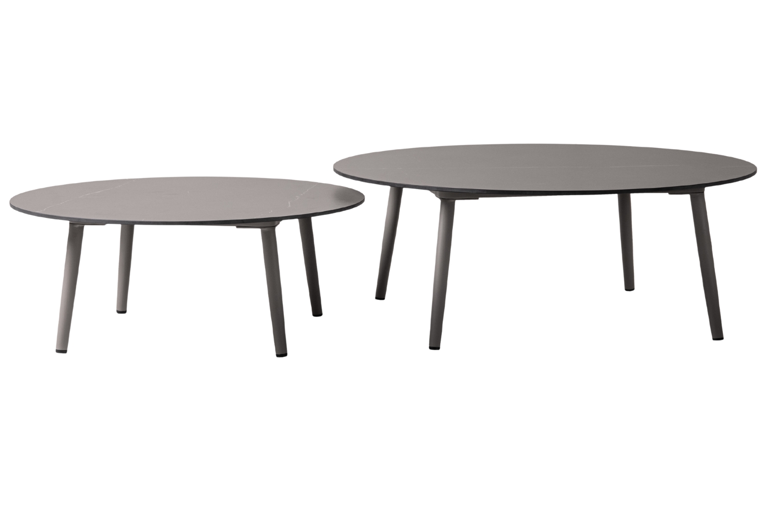 Micadoni Set dvou černých zahradních stolků Salada 65/80 cm