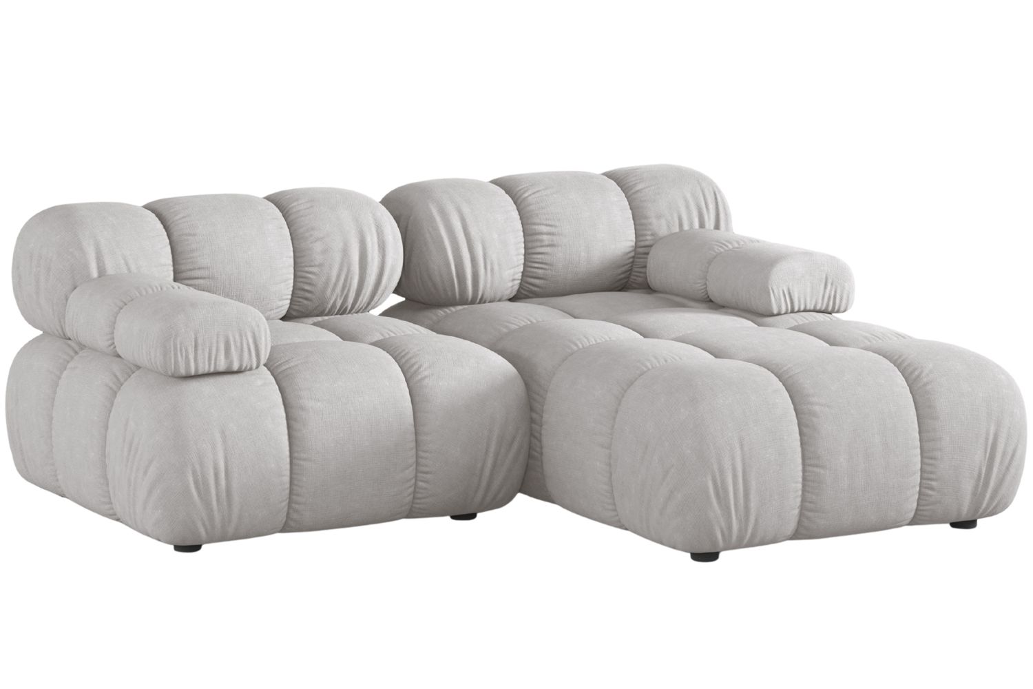 Micadoni Světle šedá rohová pohovka Bellis II. 188 cm