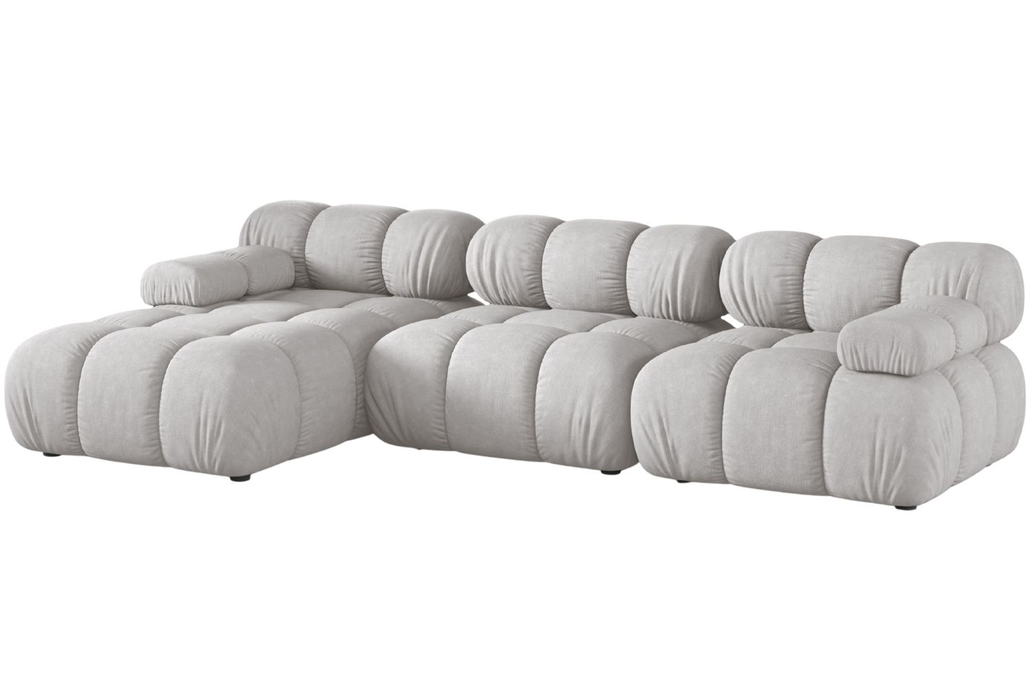 Micadoni Světle šedá rohová pohovka Bellis II. 282 cm