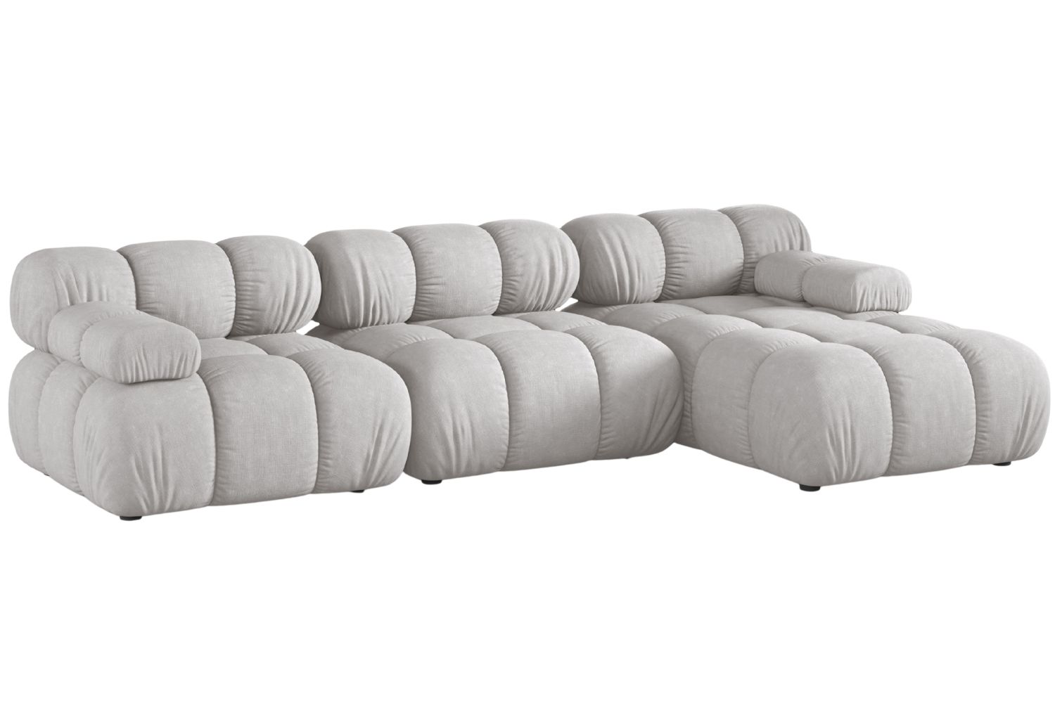 Micadoni Světle šedá rohová pohovka Bellis II. 282 cm
