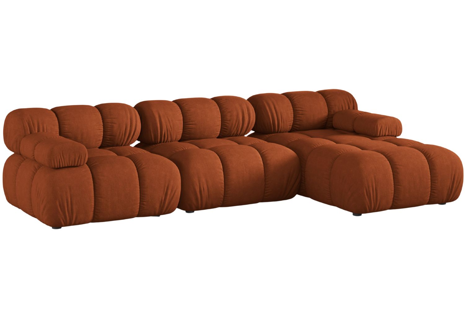 Micadoni Terakotově oranžová rohová pohovka Bellis II. 282 cm