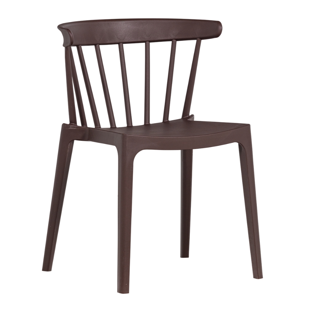 WOOOD Fialovohnědá plastová zahradní jídelní židle Bliss