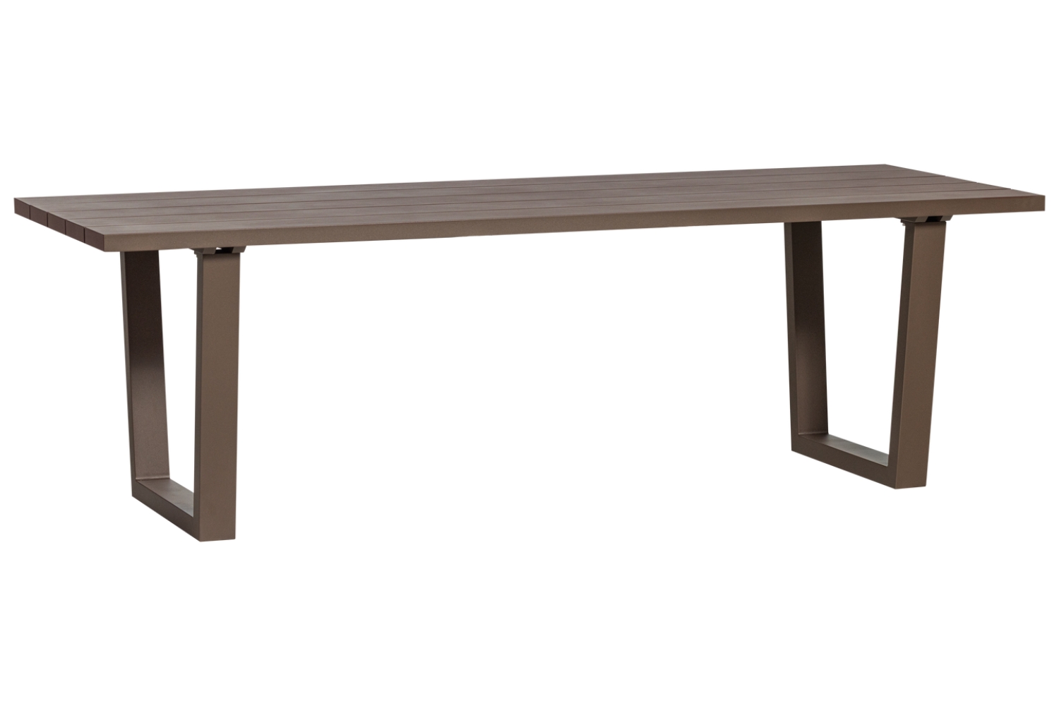 WOOOD Hnědý kovový zahradní jídelní stůl Bear 240 x 87 cm