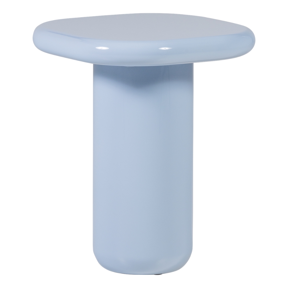 WOOOD Modrý lakovaný odkádací stolek Zava 50 x 50 cm