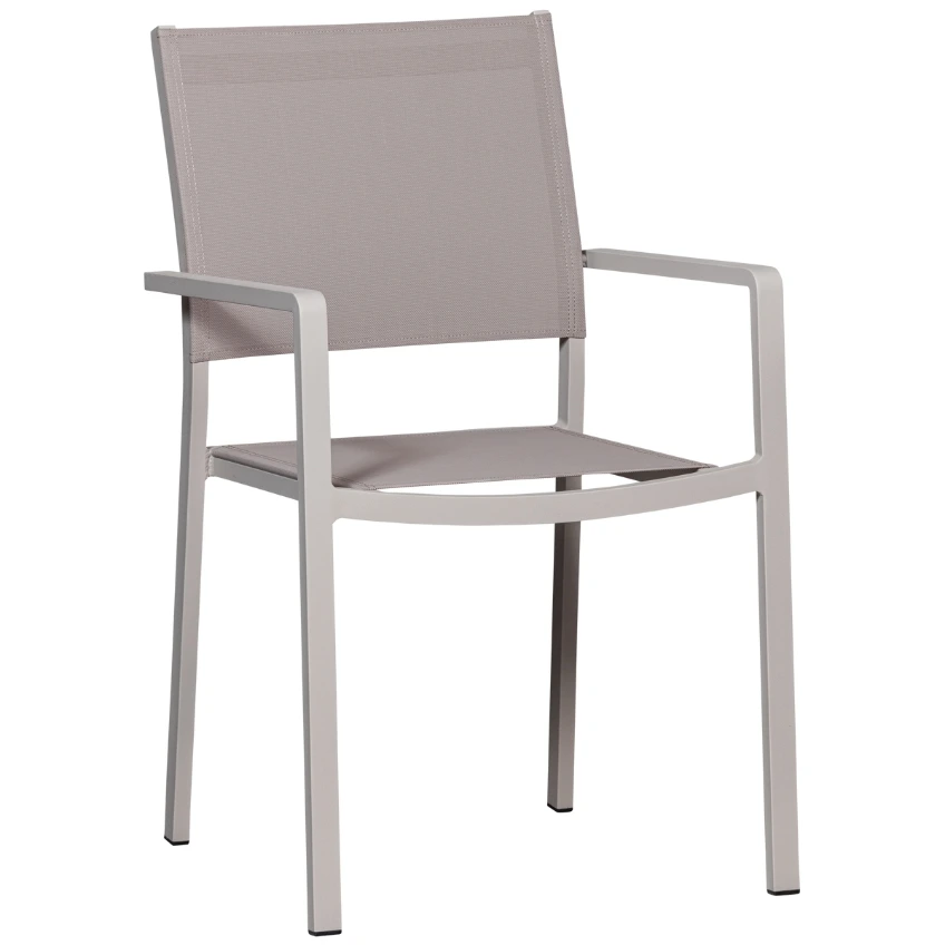 WOOOD Set dvou šedých hliníkových zahradních židlí Fowl