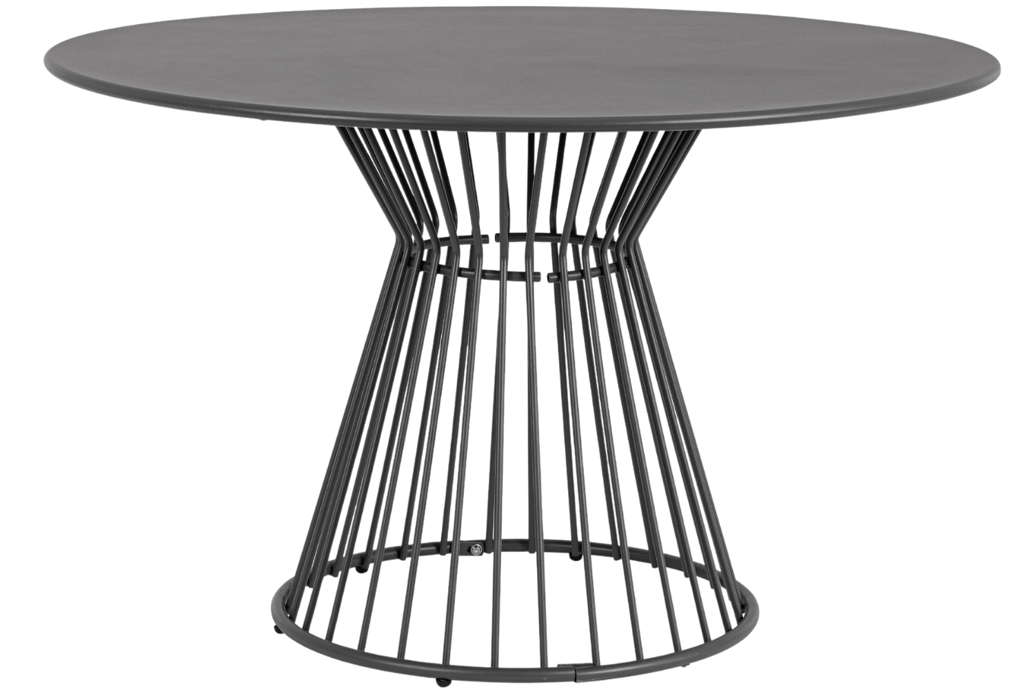 Bizzotto Antracitový kovový zahradní stůl Austin ø 120 cm