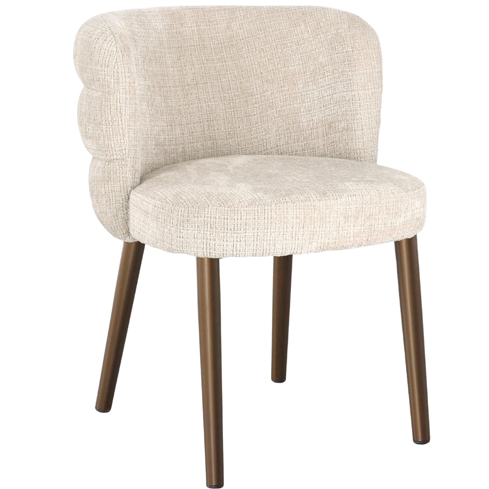 Bizzotto Béžová čalouněná židle Ilma s bronzovou podnoží