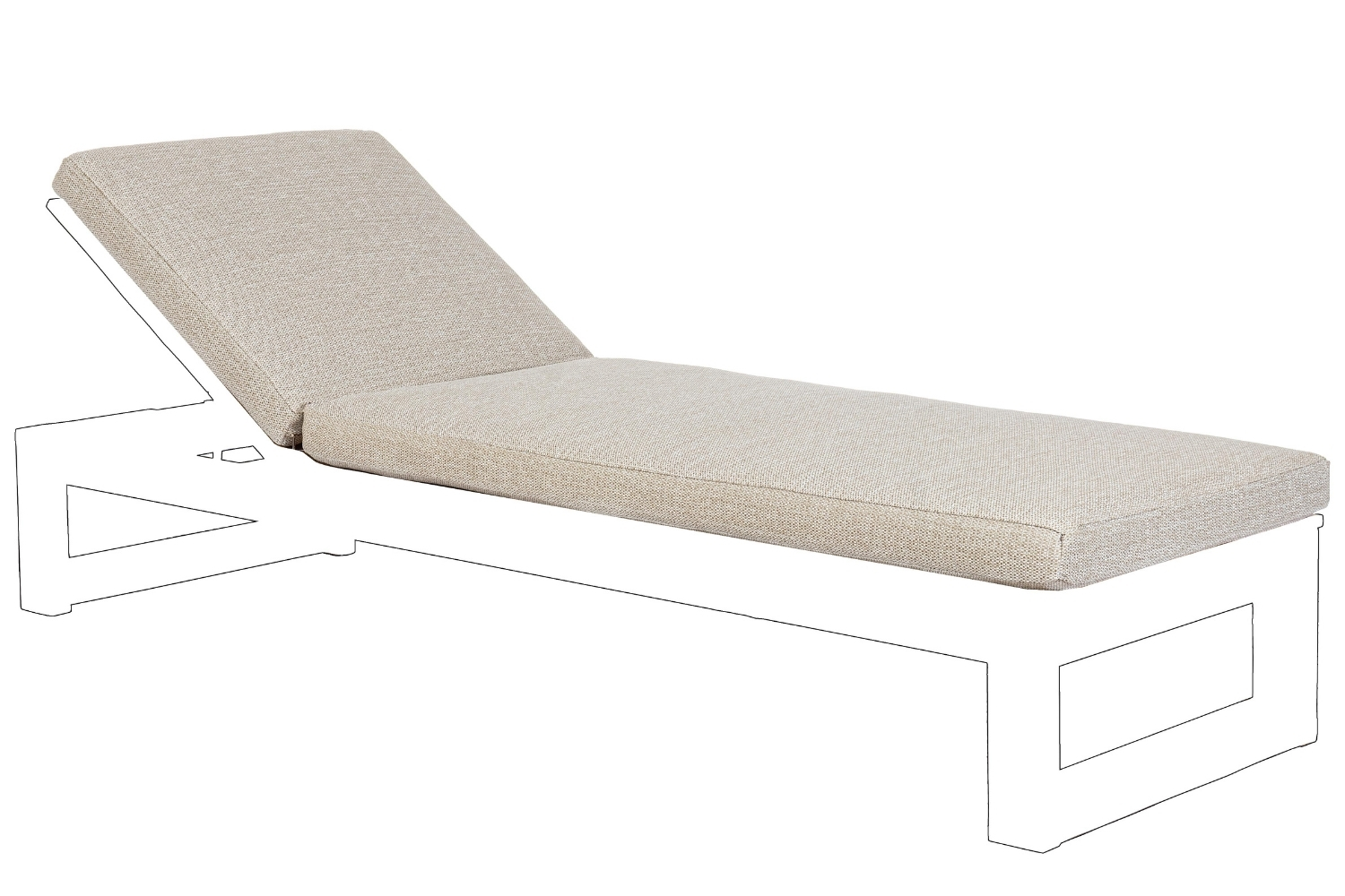 Bizzotto Béžový polštář na lehátko Honolulu