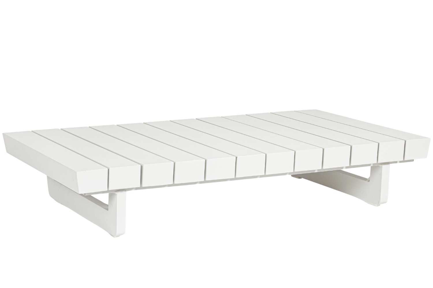 Bizzotto Bílý hliníkový zahradní stolek Infinity 126 x 74 cm