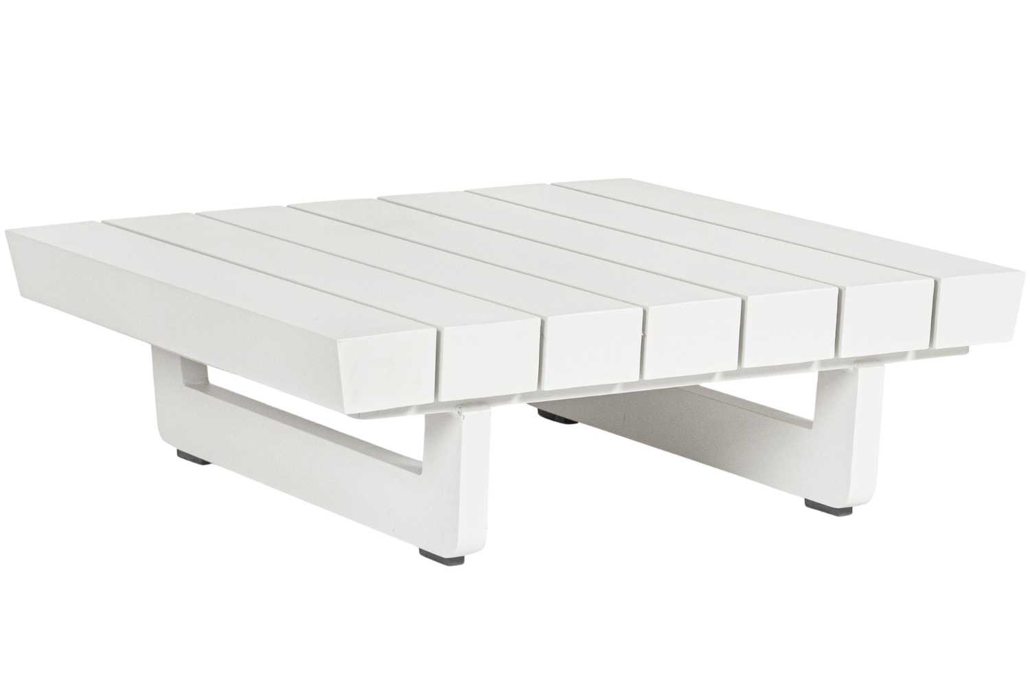 Bizzotto Bílý hliníkový zahradní stolek Infinity 74 x 74 cm