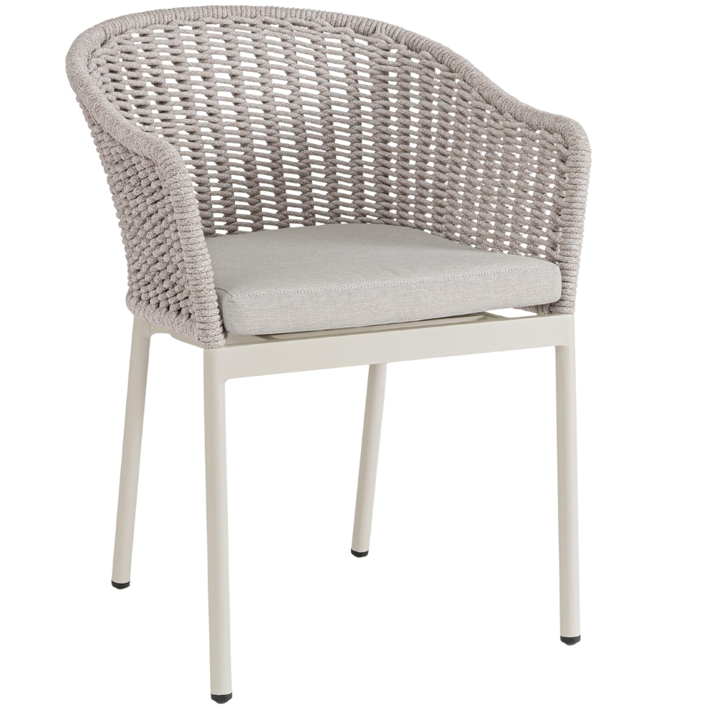 Bizzotto Krémovo-šedá béžová zahradní židle Salines