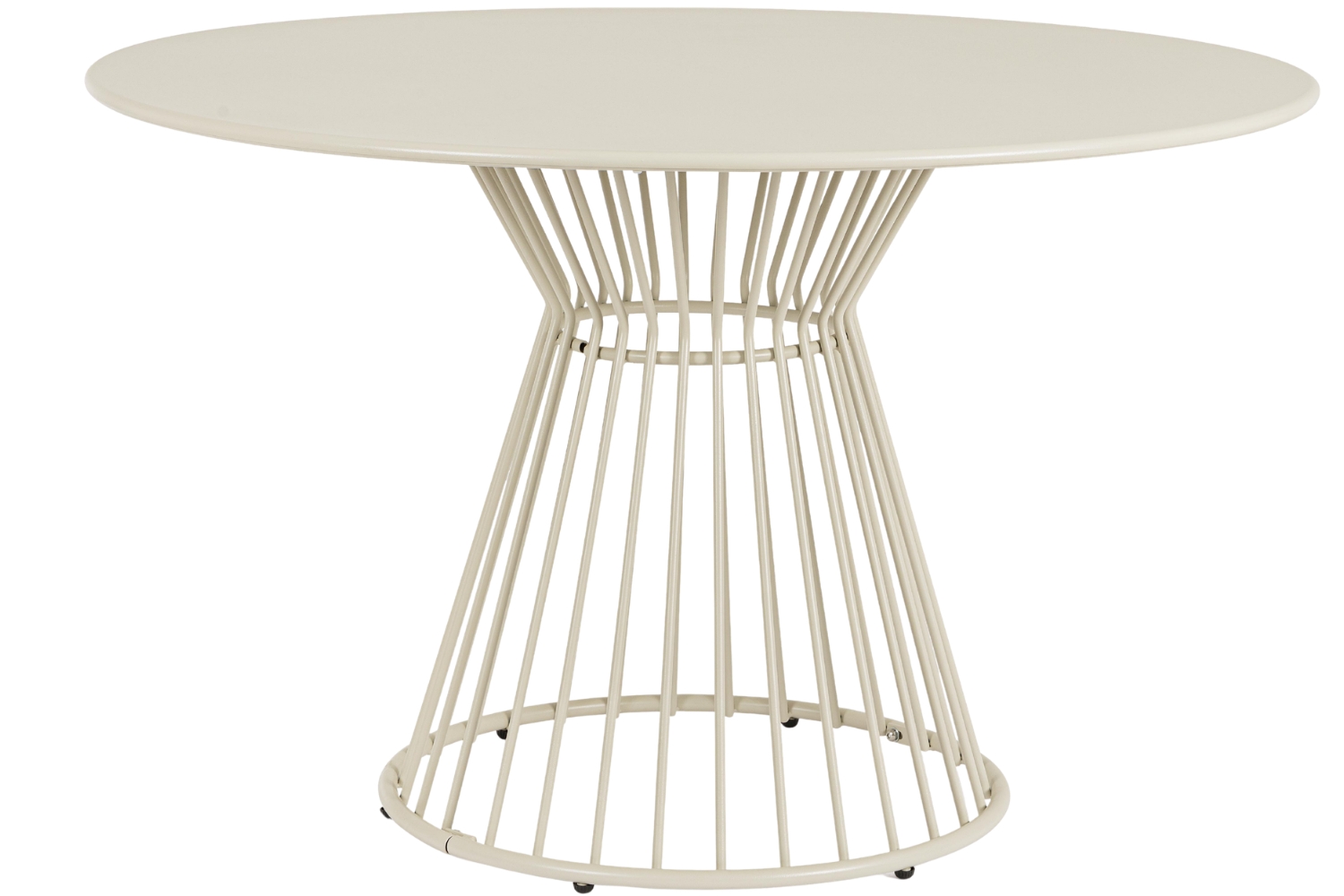 Bizzotto Krémový kovový zahradní stůl Austin ø 120 cm