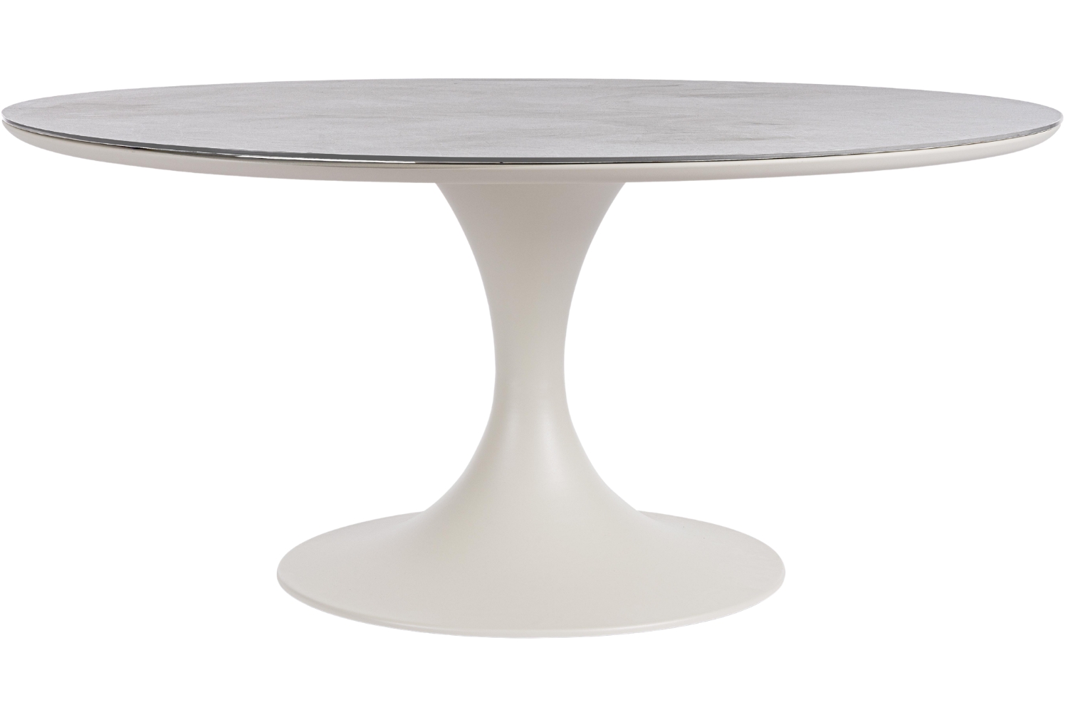 Bizzotto Krémový zahradní stůl Arnold Ø 158 cm s keramickou deskou