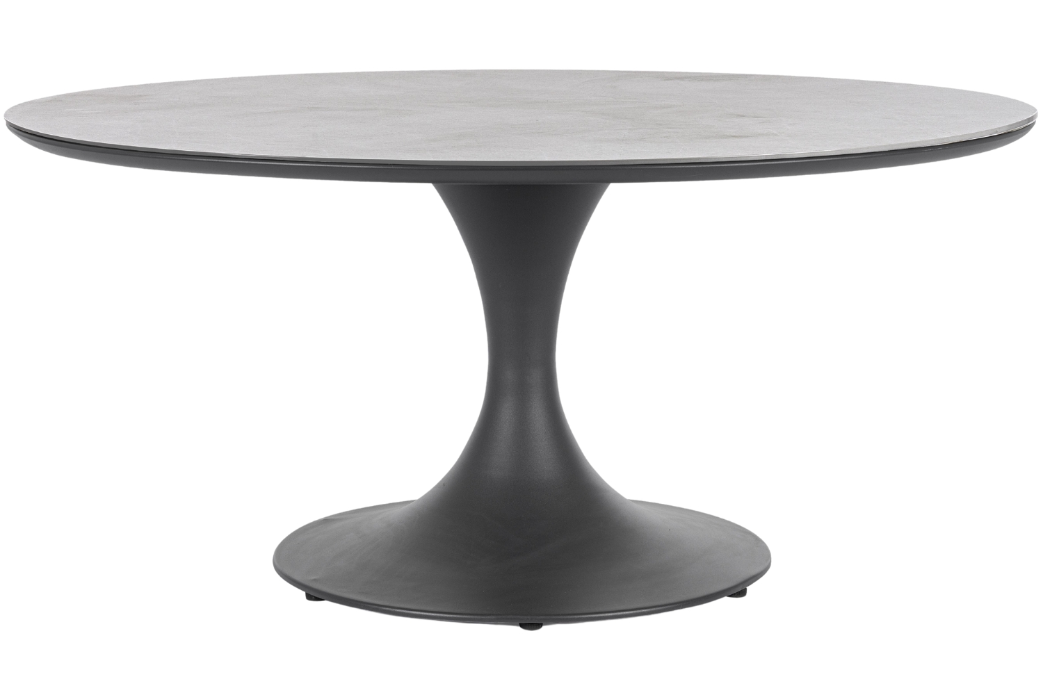 Bizzotto Šedý zahradní stůl Arnold Ø 158 cm s keramickou deskou