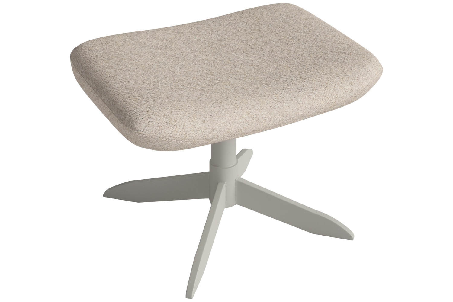 Bolia Béžová bouclé podnožka Saga 56 x 38 cm se šedou podnoží