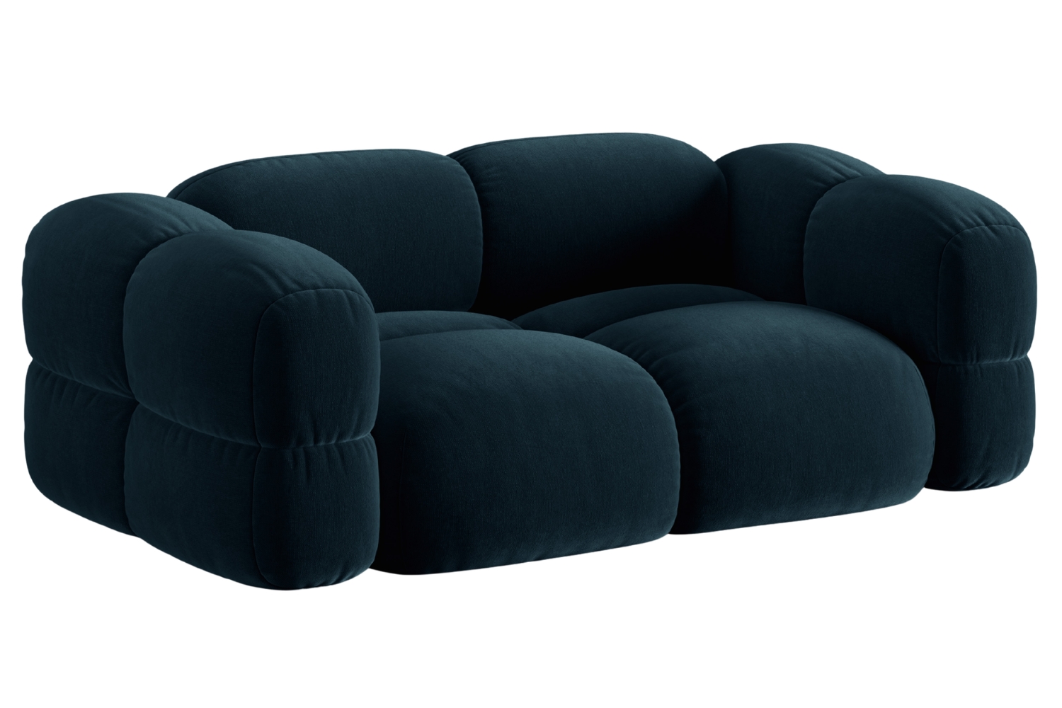 Cosmopolitan Design Tmavě modrá sametová trojmístná pohovka Loretto 210 cm