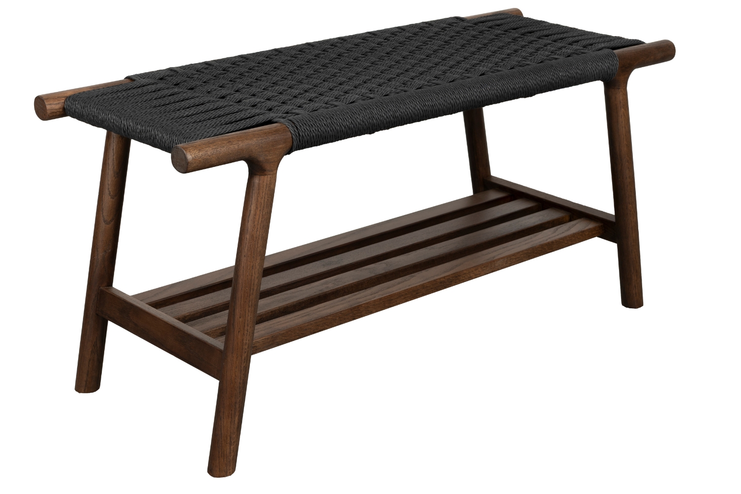 Dutchbone Hnědá dubová lavice KINTARO 90 cm