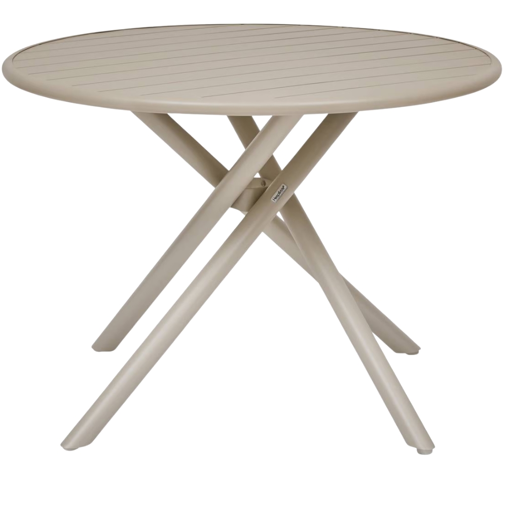 Hespéride Béžový kovový zahradní stůl Nebullia Ø 105 cm