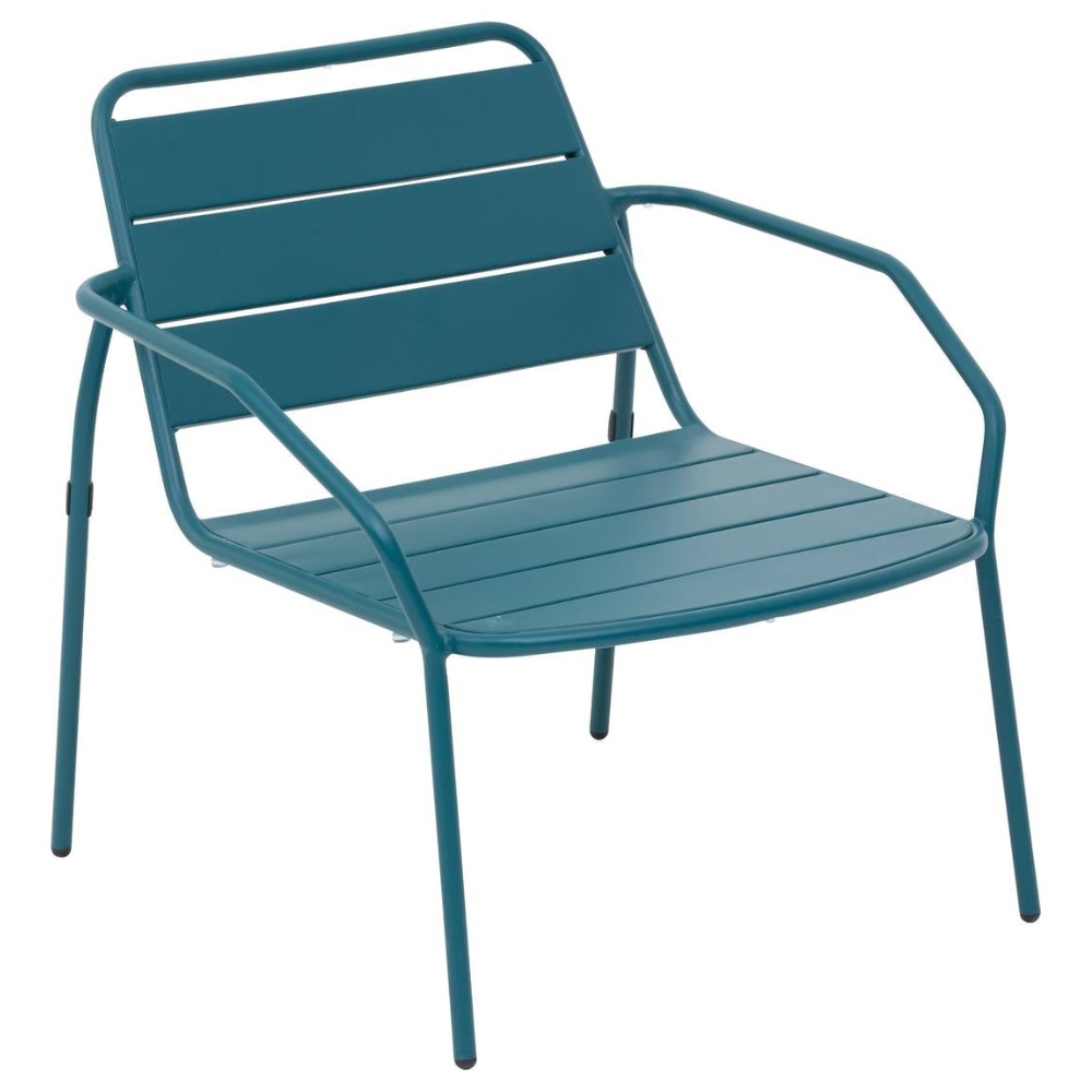 Hespéride Modré kovové zahradní křeslo Phuket