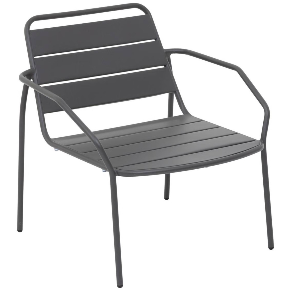 Hespéride Šedé kovové zahradní křeslo Phuket