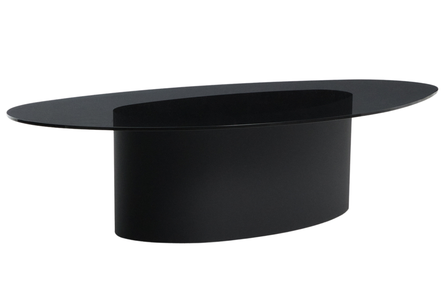 Kave Home Černý skleněný konferenční stolek Olir 140 x 81 cm