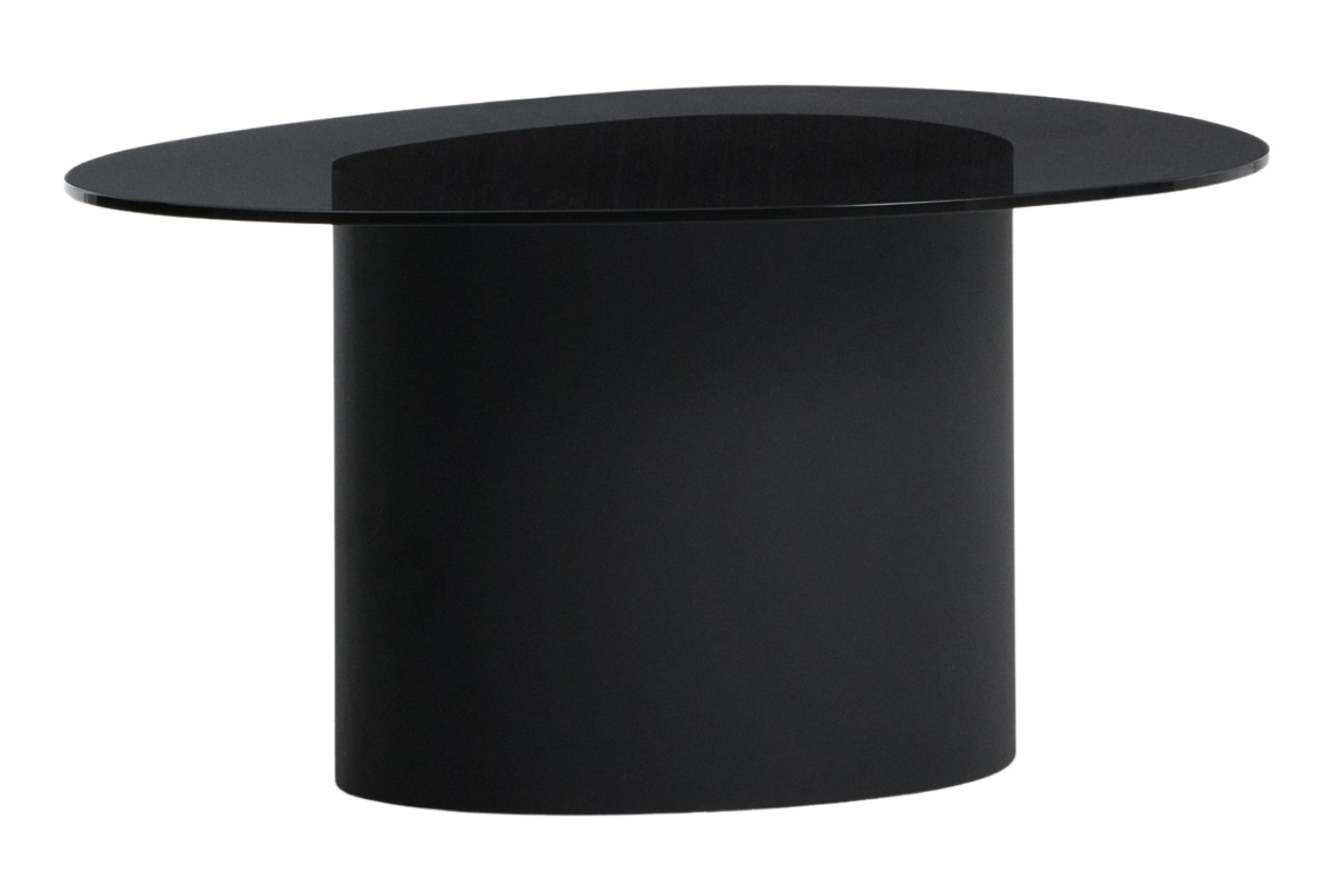 Kave Home Černý skleněný konferenční stolek Olir 82 x 74 cm