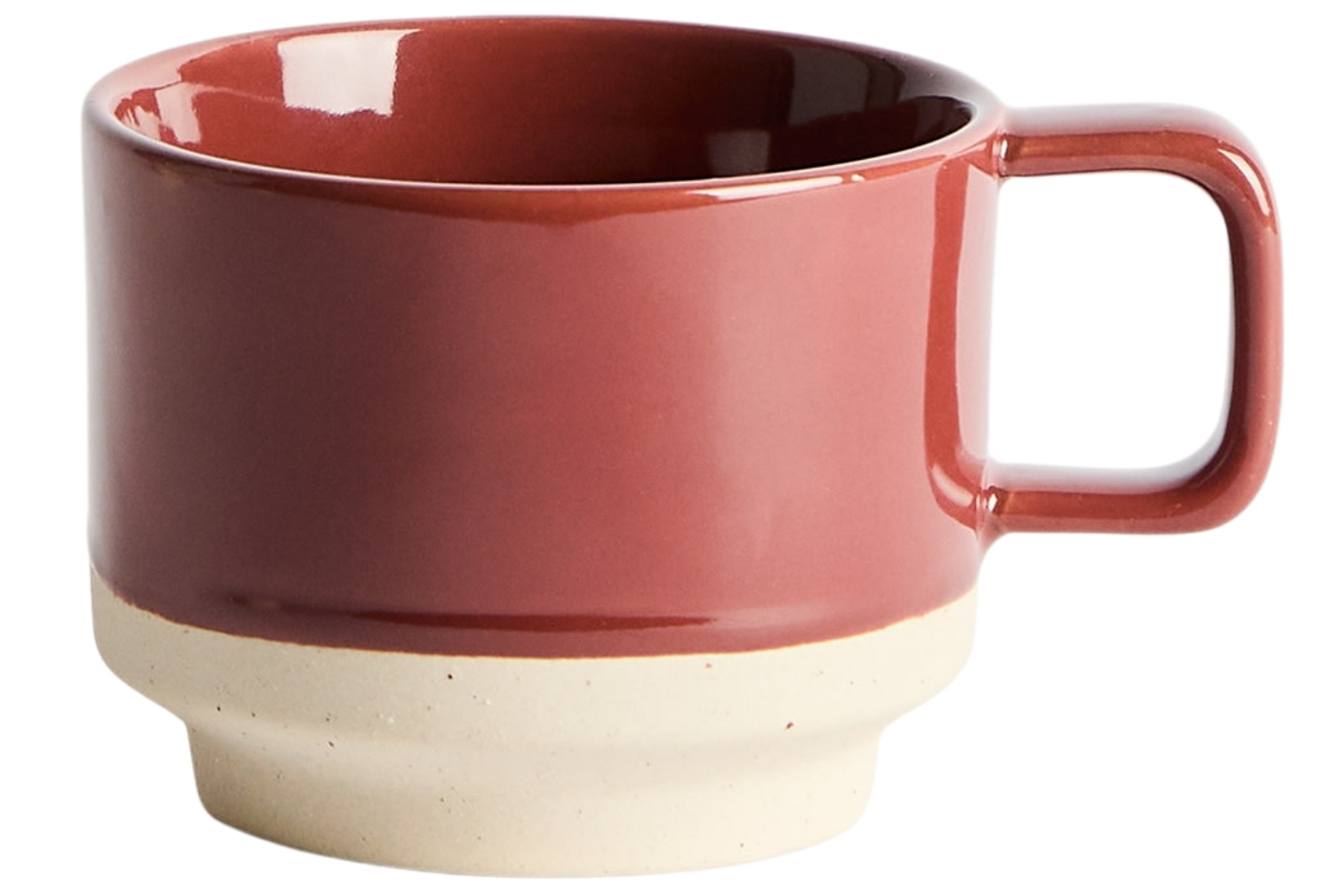 Kave Home Červeno-béžový keramický hrnek Doren