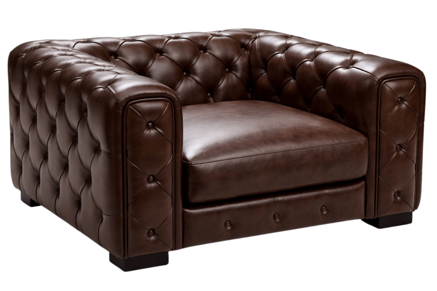 Max Divani Hnědé kožené křeslo Ingrid 100