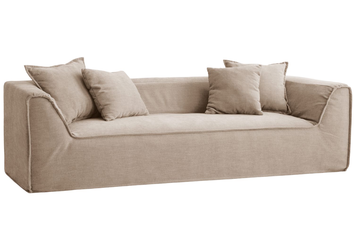 Micadoni Béžová čtyřmístná pohovka Milton 260 cm