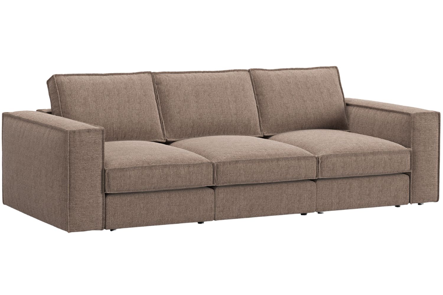 Micadoni Hnědá čtyřmístná pohovka Pola 284 cm