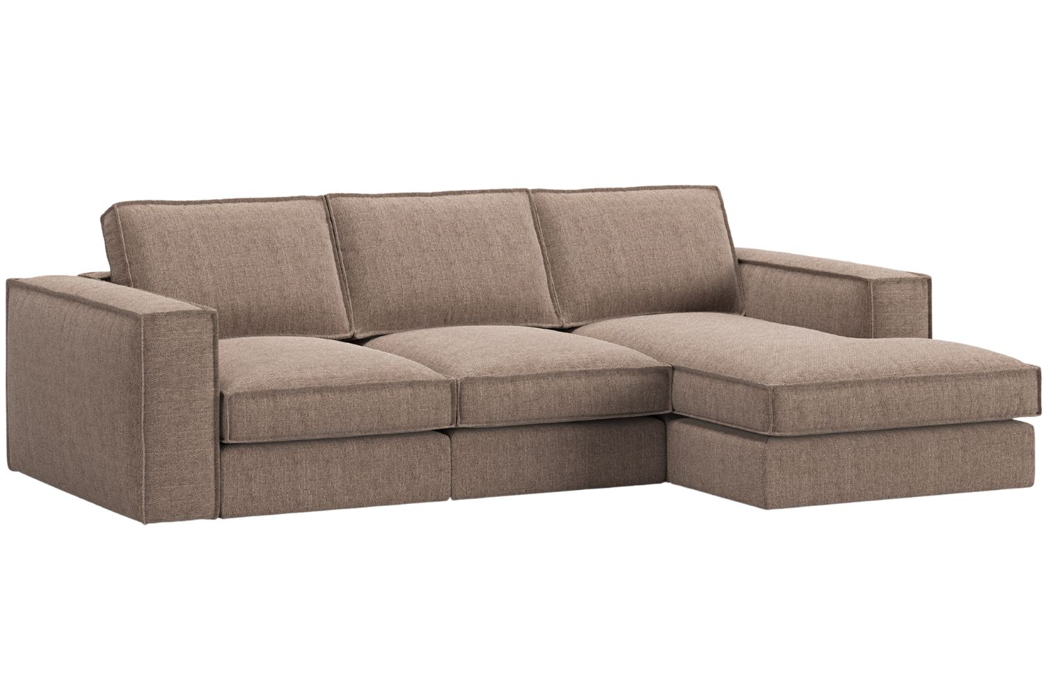 Micadoni Hnědá rohová pohovka Pola 284 cm