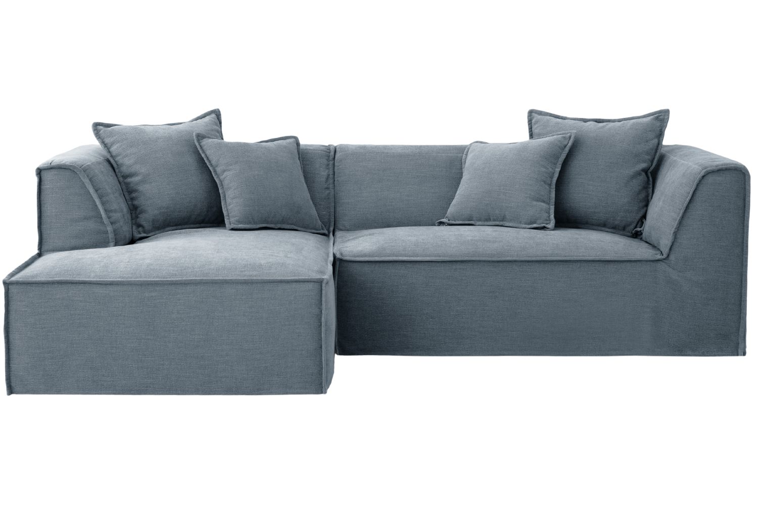 Micadoni Modrá rohová pohovka Milton 270 cm