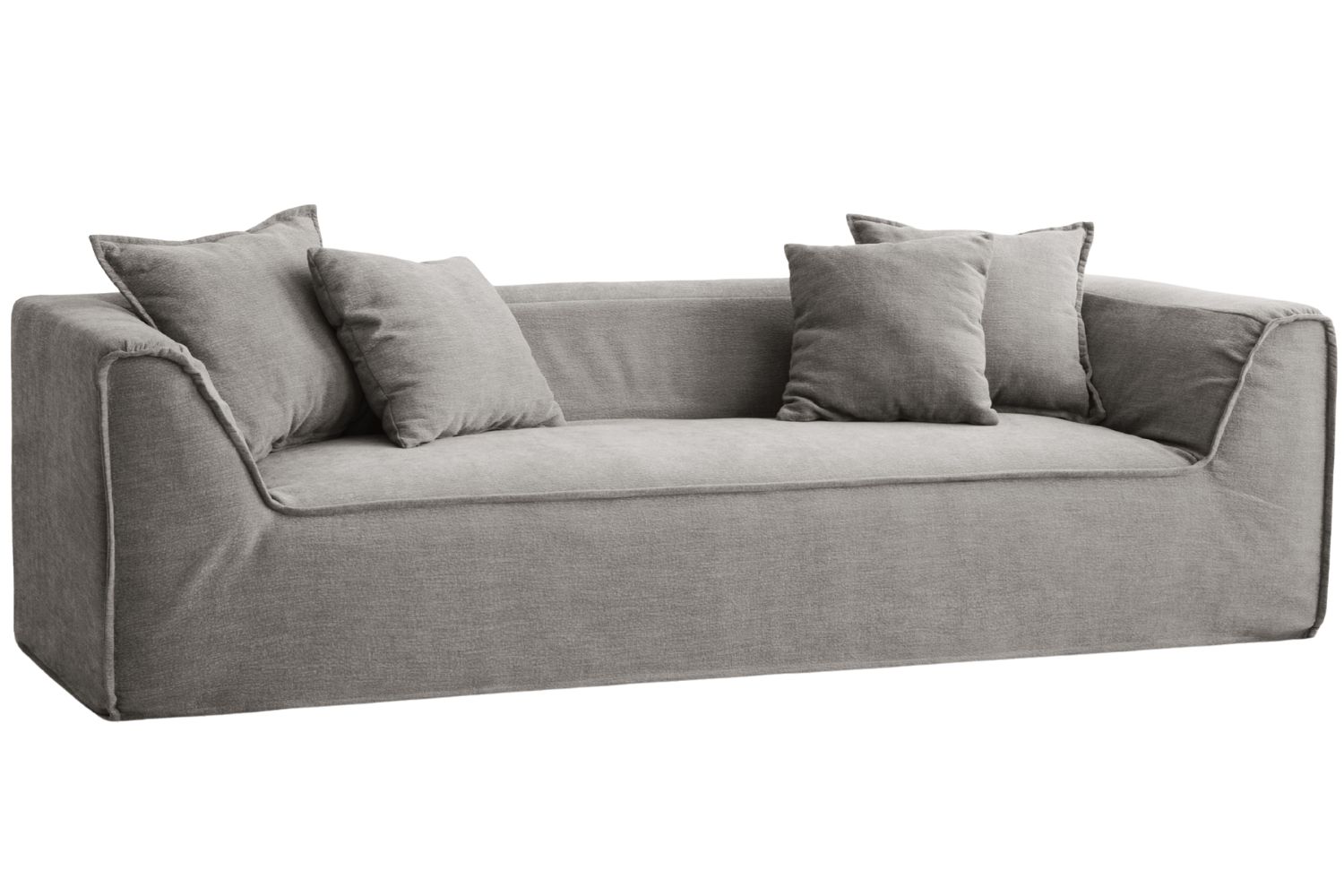 Micadoni Šedá čtyřmístná pohovka Milton 260 cm