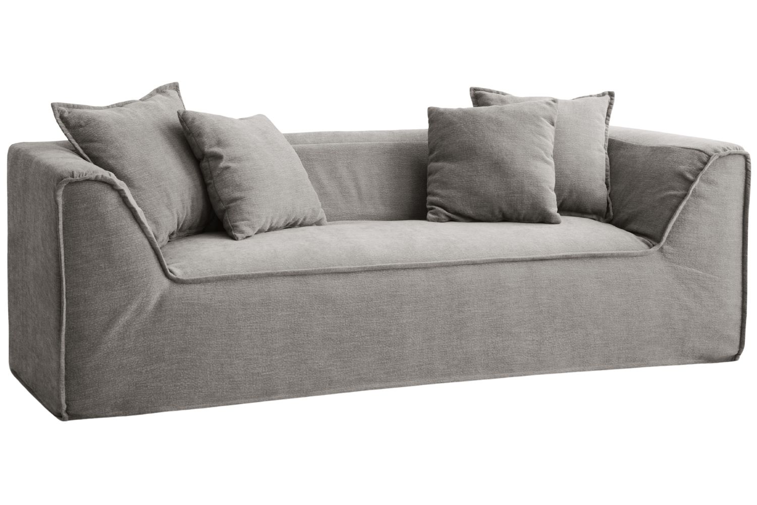 Micadoni Šedá dvoumístná pohovka Milton 200 cm