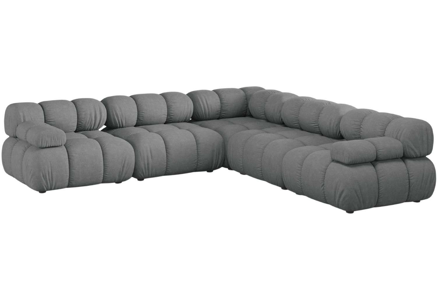 Micadoni Šedá rohová pohovka Bellis II. 282 cm