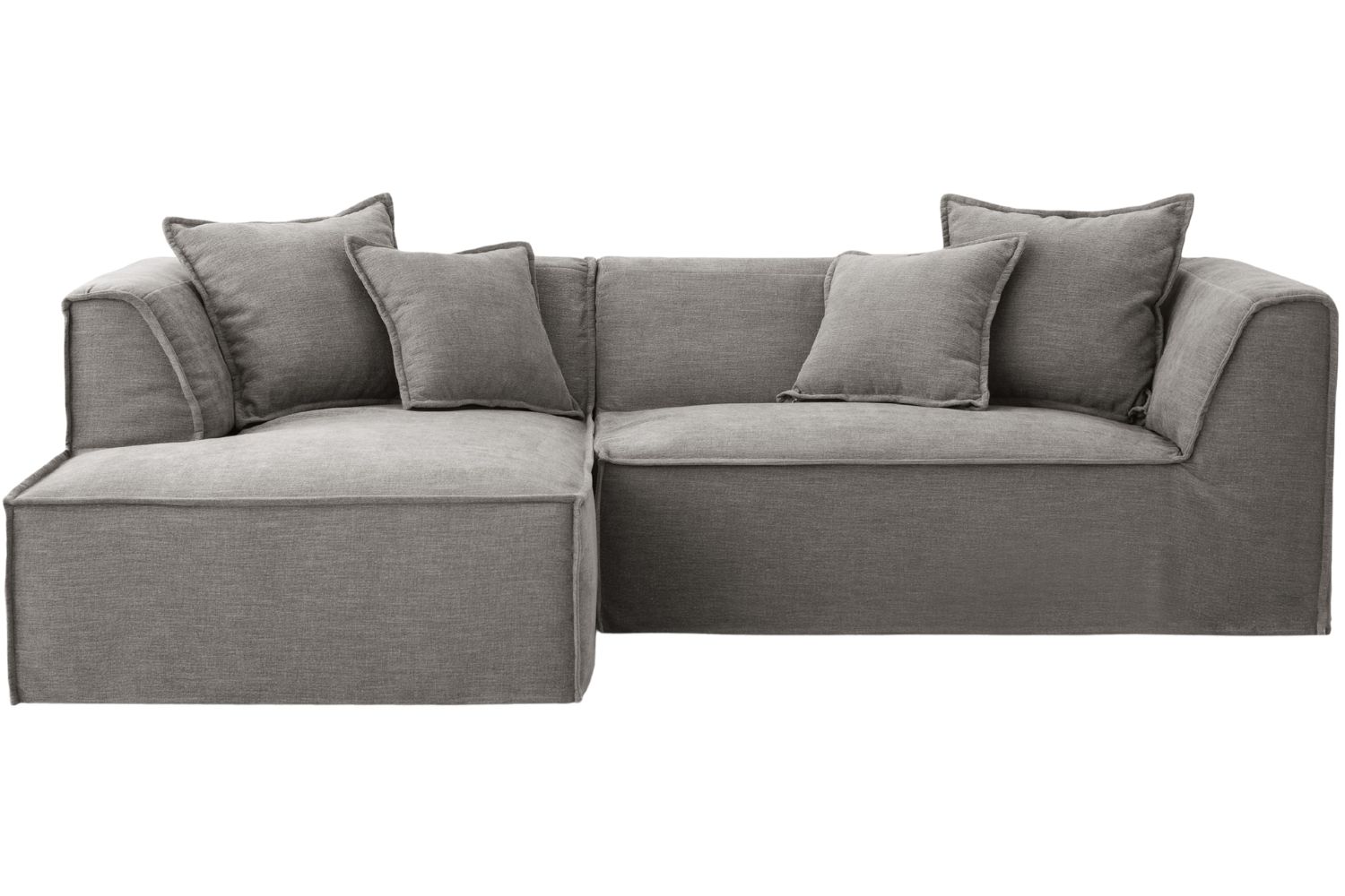 Micadoni Šedá rohová pohovka Milton 270 cm