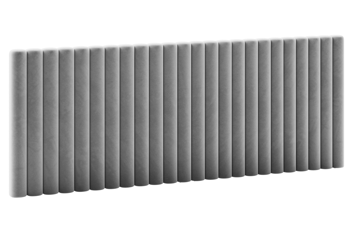 Micadoni Šedé sametové čelo k posteli Mistero 240 cm