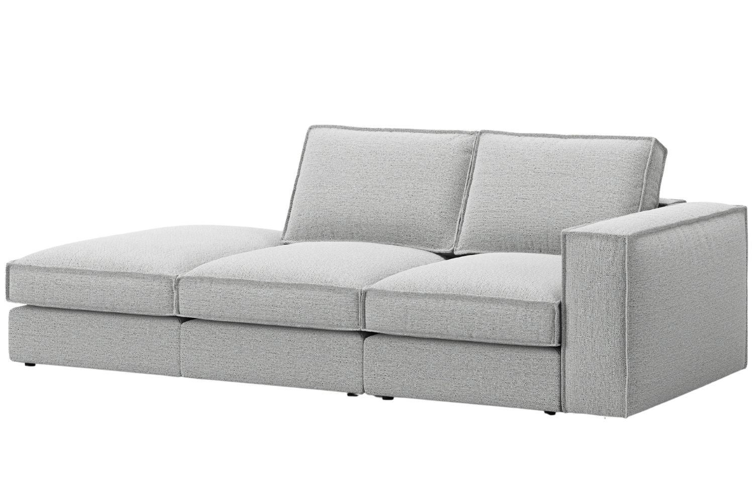 Micadoni Světle šedá trojmístná pohovka Pola 259 cm