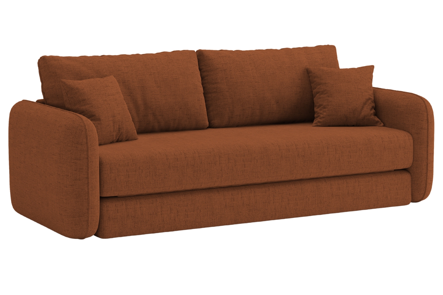 Micadoni Terakotově oranžová rozkládací pohovka Dormi 225 cm