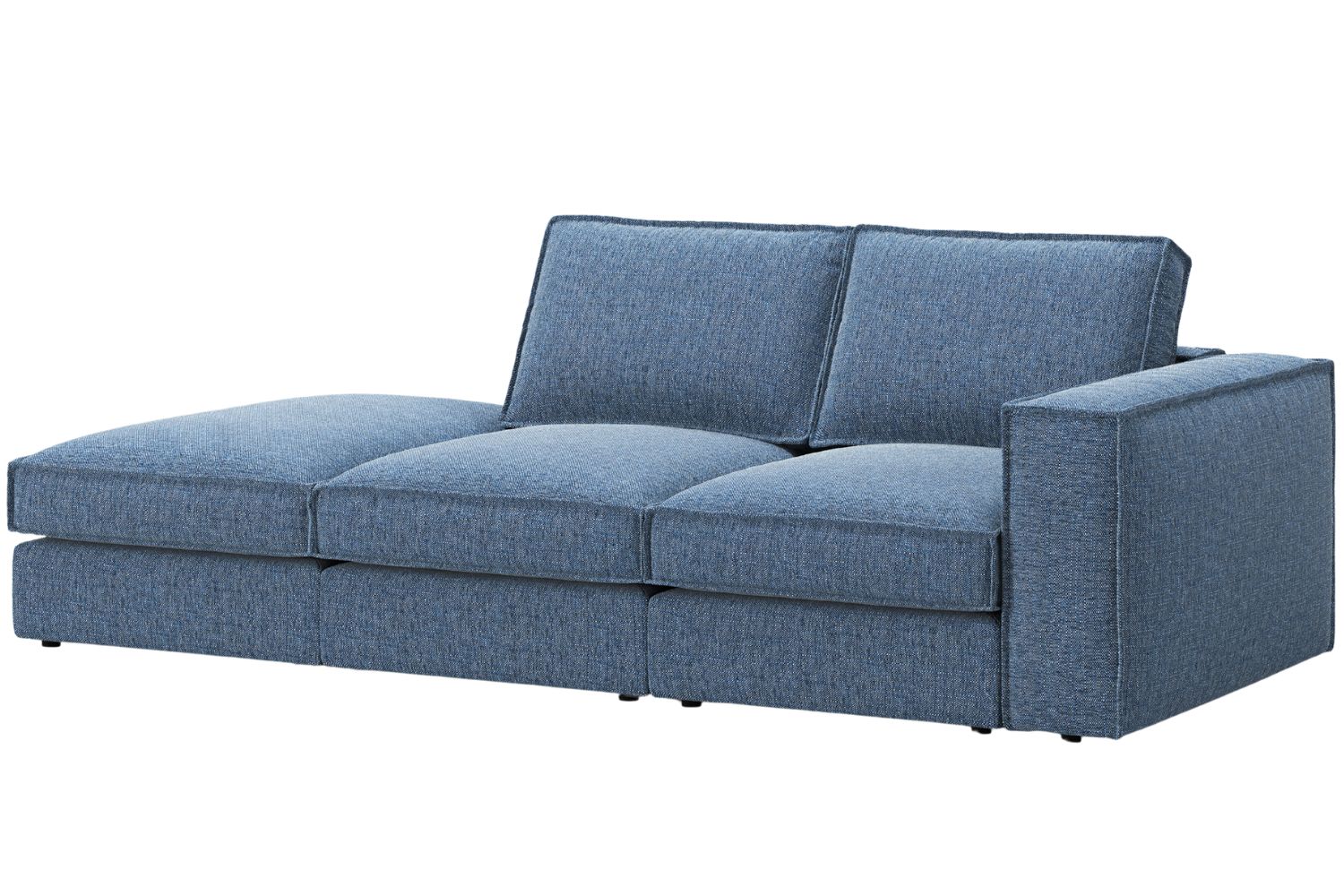 Micadoni Tmavě modrá trojmístná pohovka Pola 259 cm