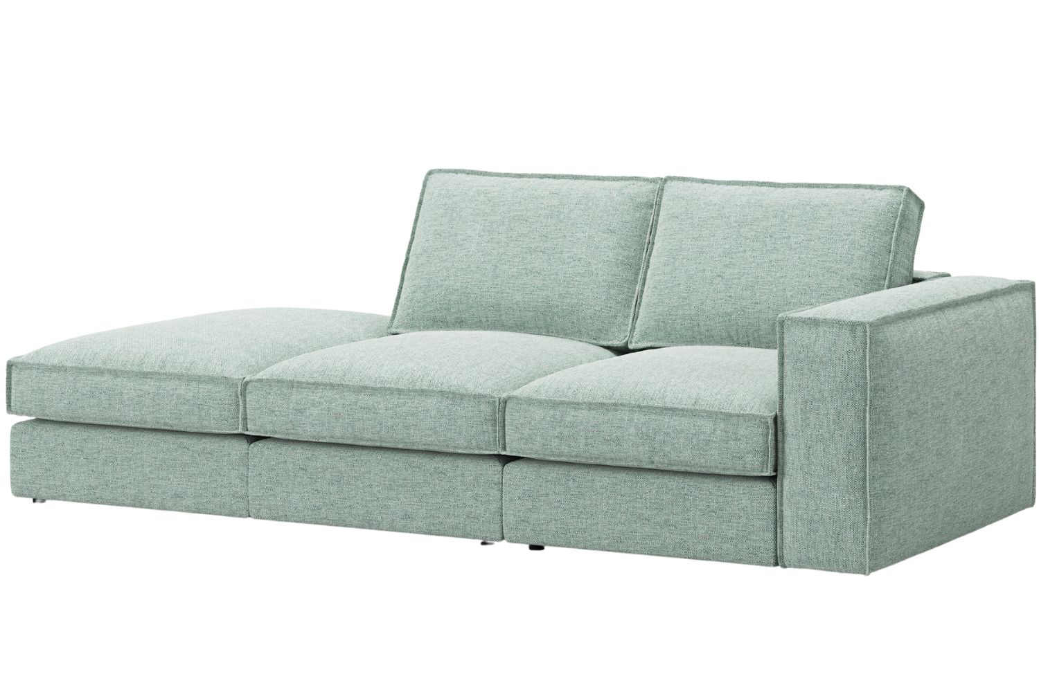 Micadoni Zelená trojmístná pohovka Pola 259 cm