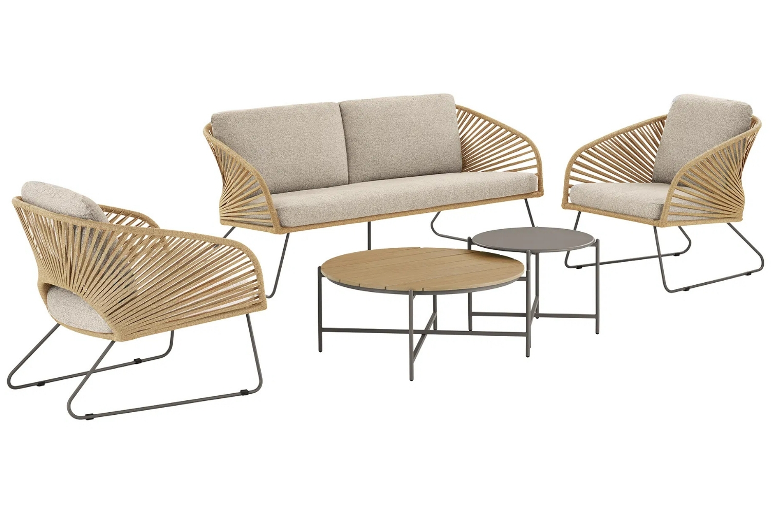 Nordic Living Béžový zahradní set pohovky