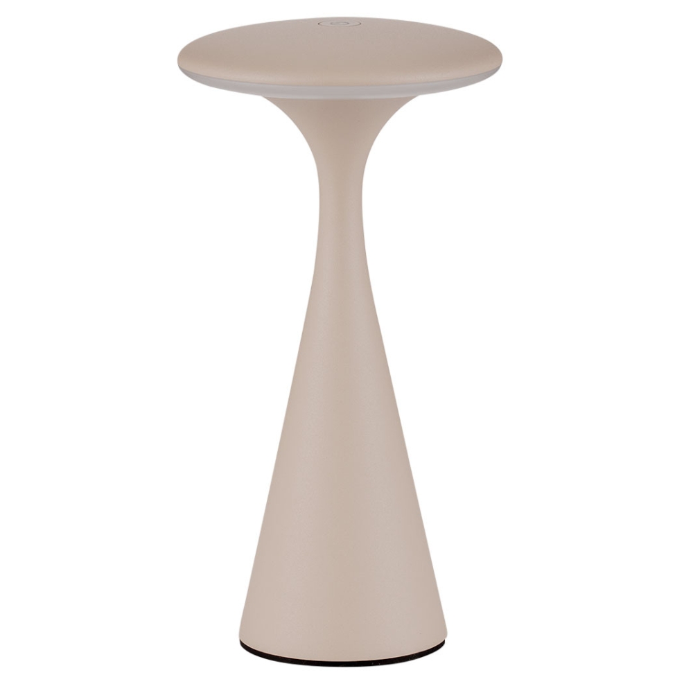 Nova Luce Béžová kovová nabíjecí stolní LED lampa Grigio