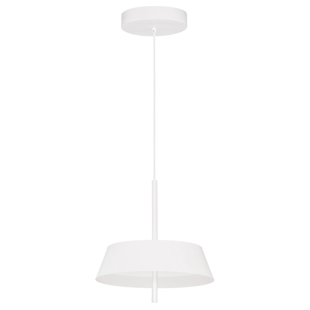 Nova Luce Bílé kovové závěsné LED světlo Velio 35 cm