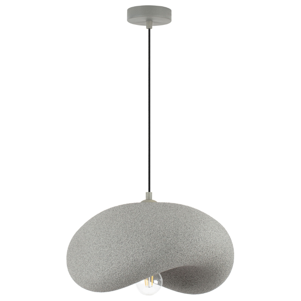 Nova Luce Šedé závěsné světlo Bambel 40 x 32 cm