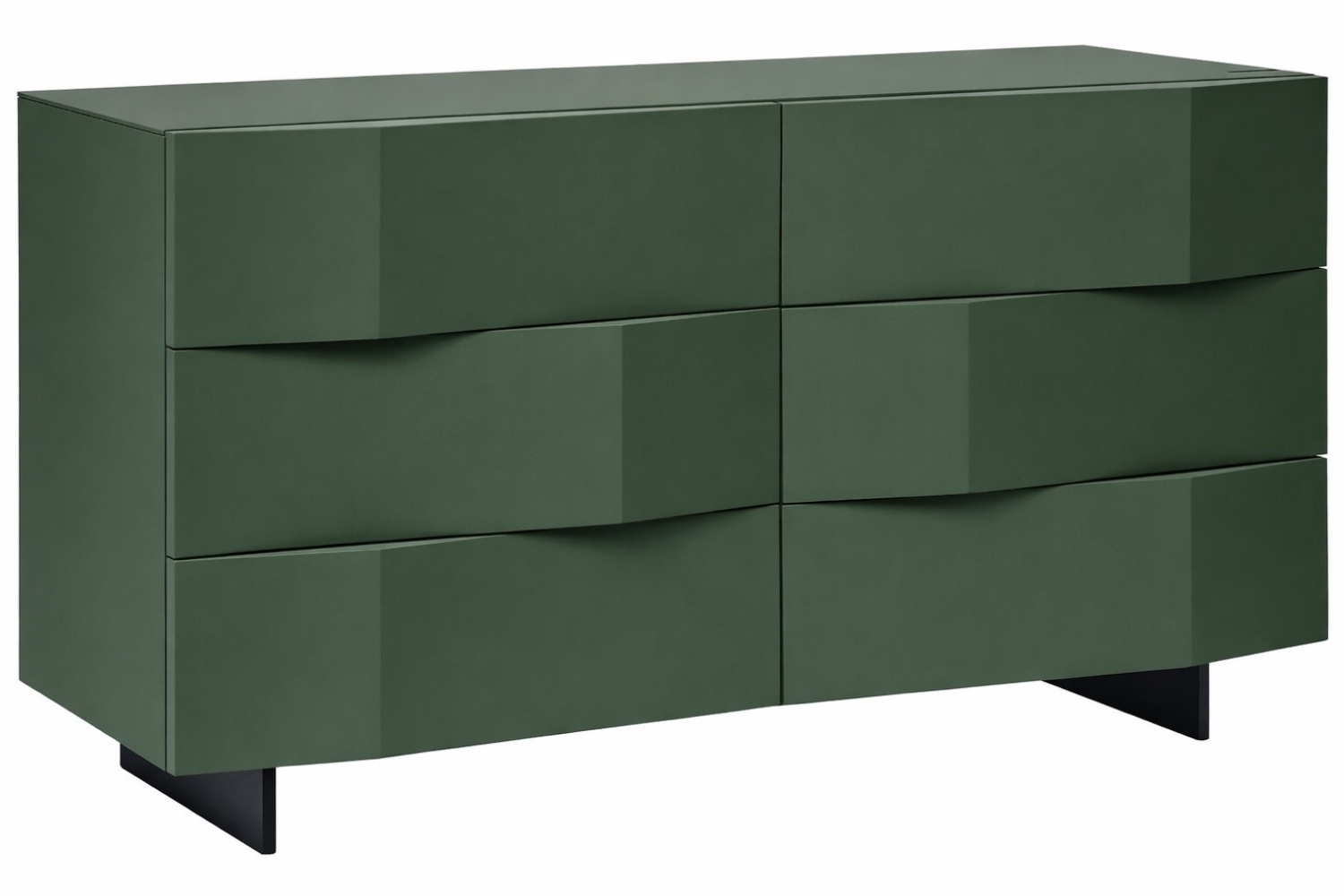 Olivově zelená komoda Marco Barotti Linea Diamond 120 x 45 cm