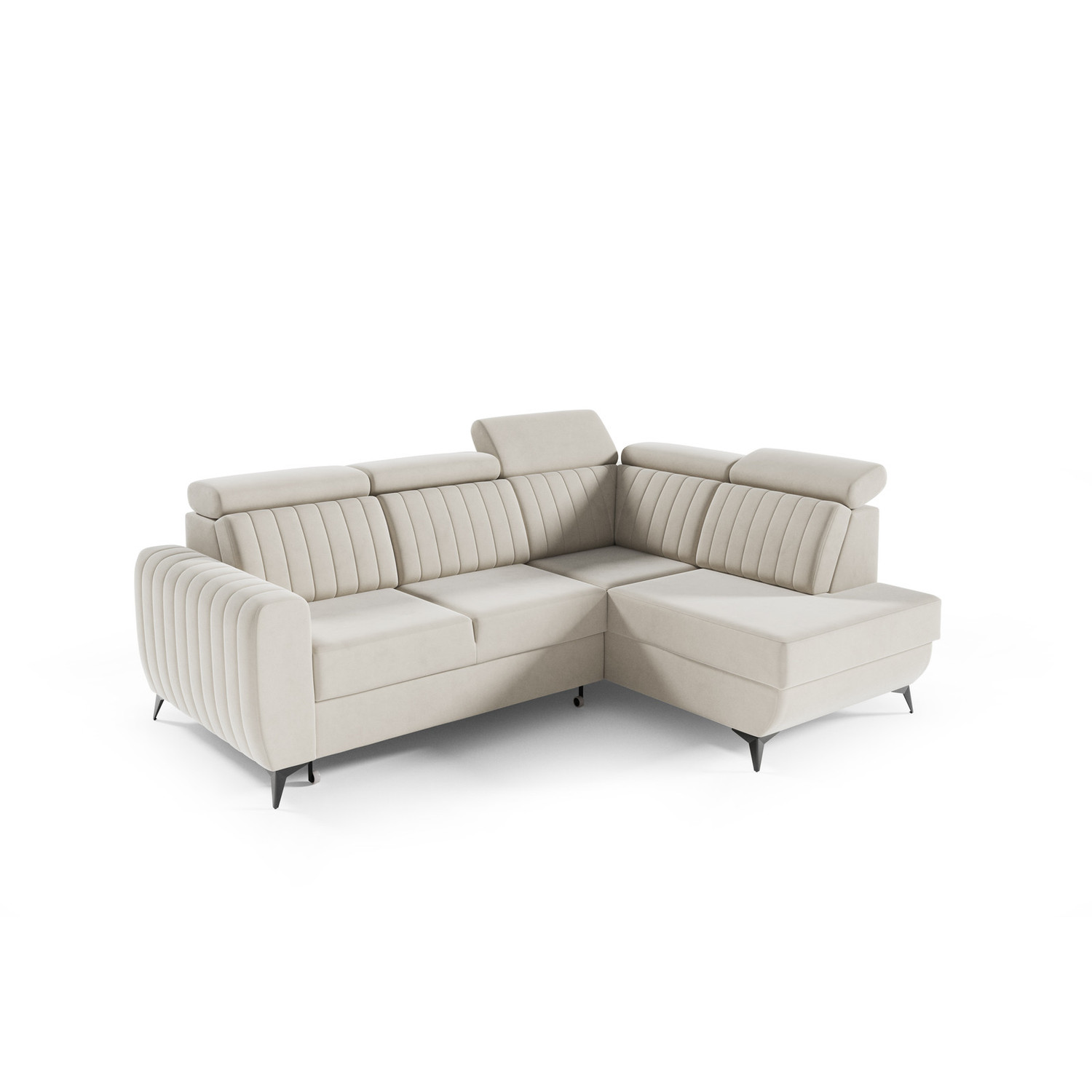 Rohová sedací souprava Costa II - Fantasy Velvet 311 Pravá