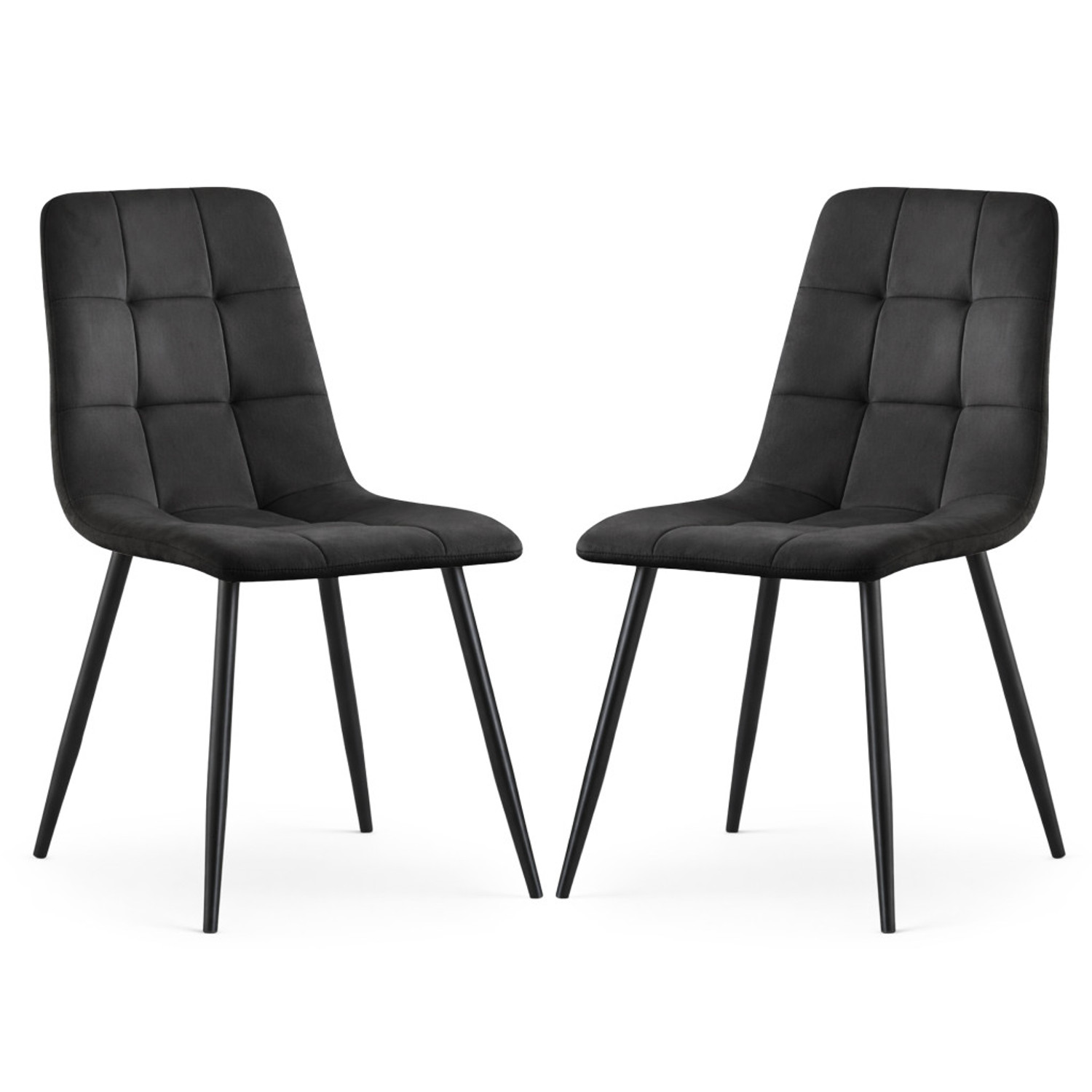 Set 2 ks čalouněných židlí NERO - černá