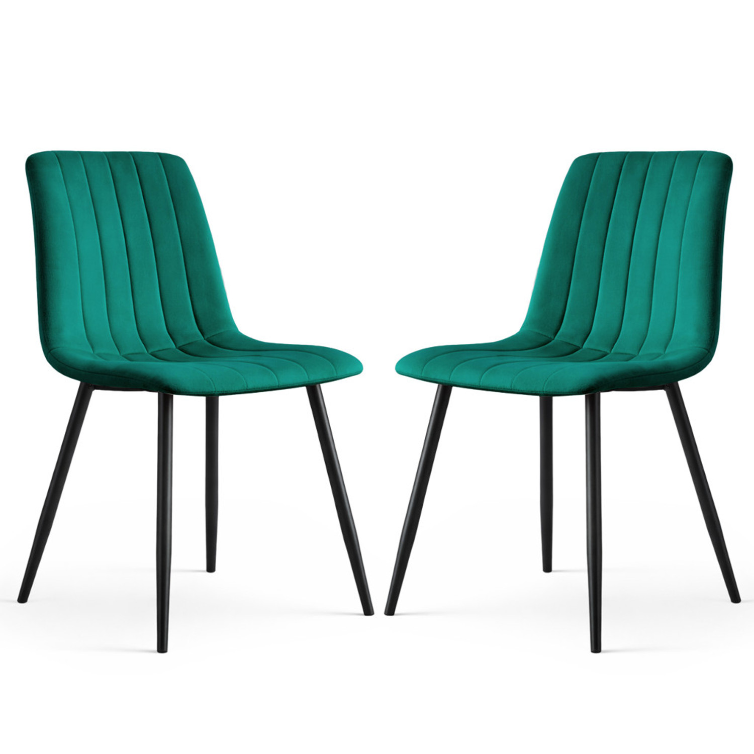 Set 2 ks čalouněných židlí LIVO - zelená